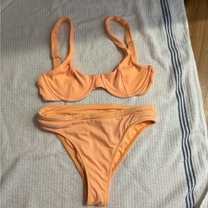 Peach ele swims Bikini